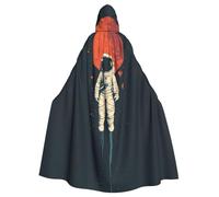 WBQLSL Space ExplorationAdult Halloween hooded cape, perfect for Halloween, costume parties,and cosplay.