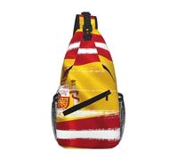 WBQLSL Spain Flag Printed Outdoor Crossbody Bag - Lightweight Travel Chest Pack, Perfect for Daily Commutes and Cycling