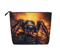 WBQLSL Spider in the light Patterned travel cosmetic bag, multifunctional storage bag, specially designed for daily necessities storage,