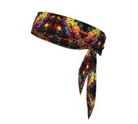 WBQLSL Sports Head Tie Printed sports headband - sweat-absorbing headband for basketball, tennis, fitness and yoga