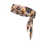 WBQLSL Sports Head Tie Printed sports headband - sweat-absorbing headband for basketball, tennis, fitness and yoga