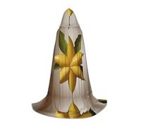 WBQLSL Star fruit five-pointed star Patterned S Wizard Cape, Suitable for Adults & Teens Cosplay, Full Size Range S, M, L