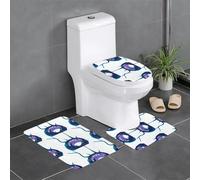 WBQLSL Strange creature Floor mat set (3 pieces) - bathroom non-slip mat, bedroom door mat, kitchen mat