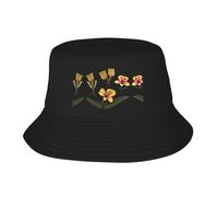WBQLSL Strange Flowers Patterned Sunshade Fisherman hat - Foldable and Easy to Store, a Great Tool for Fishing, Hiking, Camping and Beach Vacation! Black