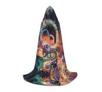WBQLSL Strange Objects Patterned L Wizard Cape, Suitable for Adults & Teens Cosplay, Full Size Range S, M, L