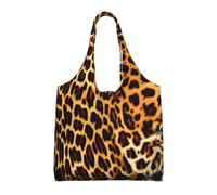 WBQLSL Stripes on leopards Printed women's canvas bag - casual shoulder bag + handbag dual-purpose design,