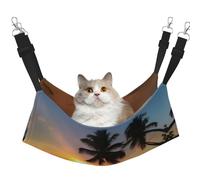 WBQLSL Sunset Beach Medium Printed cat cage Hanging Hammock - Suitable for Cats, Ferrets, Puppies, Rabbits, Small Animals
