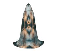 WBQLSL Surreal Symmetry Patterned M Wizard Cape, Suitable for Adults & Teens Cosplay, Full Size Range S, M, L