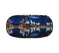 WBQLSL Sydney Opera House Printed Pencil case - Multi-Layer partition Pencil case, Suitable for Storing Campus Office Stationery