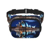 WBQLSL Sydney Opera House Printed Waist Bag, Stylish Crossbody Bag, Lightweight Travel Sports Chest Bag
