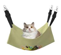 WBQLSL The Funny Frog Doing Yoga Large Printed cat cage Hanging Hammock - Suitable for Cats, Ferrets, Puppies, Rabbits, Small Animals