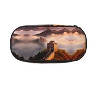 WBQLSL The Great Wall Printed Pencil case - Multi-Layer partition Pencil case, Suitable for Storing Campus Office Stationery