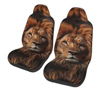 WBQLSL The Lion's Gaze Printed Car Seat Covers - 2-Pack Seat Protectors - Elastic and Breathable Seat Cushions - Suitable for Cars, SUVs, Trucks, Vans