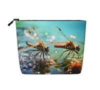 WBQLSL The Quiet Dragonfly Patterned travel cosmetic bag, multifunctional storage bag, specially designed for daily necessities storage,