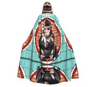 WBQLSL The silent monkey Adult Hooded Cloak Hooded cape suitable for role-playing and theme parties