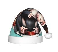 WBQLSL The silent monkey Children's holiday Christmas hats, Christmas event stage performance holiday party scene New Year party fashion children's hats