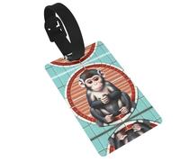 WBQLSL The Silent Monkey Luggage Tags - Stylish and Durable Tags for Personalized Backpack and Luggage Tags