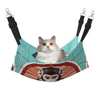 WBQLSL The Silent Monkey Medium Printed cat cage Hanging Hammock - Suitable for Cats, Ferrets, Puppies, Rabbits, Small Animals
