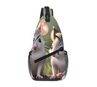 WBQLSL The silent monkey Patterned Travel Crossbody Bag, Perfect for Daily Commutes, Cycling, Hiking, and Urban Adventures, Cute Animals, One Size