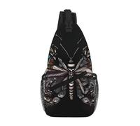 WBQLSL The silent monkey Patterned Travel Crossbody Bag, Perfect for Daily Commutes, Cycling, Hiking, and Urban Adventures, Science Butterfly, One Size