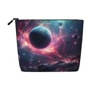 WBQLSL The stars are falling. Patterned travel cosmetic bag, multifunctional storage bag, specially designed for daily necessities storage, Black, One Size