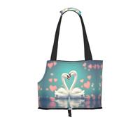 WBQLSL The swan in love Patterned Pet Travel Bag - Small Pet Shoulder Bag for Cars and People