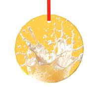 WBQLSL This Cheese Sprinkles printed Christmas round glass pendant is perfect for Christmas, Halloween, and other holiday decorations.