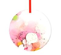 WBQLSL This Color fragment paper printed Christmas round glass pendant is perfect as a Christmas tree ornament, birthday, or anniversary gift.
