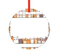 WBQLSL This Cute Picture Frames printed Christmas round glass pendant is perfect for Christmas, Halloween, and other holiday decorations.