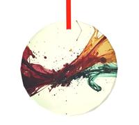 WBQLSL This Dark ink splash printed Christmas round glass pendant is perfect for Christmas, Halloween, and other holiday decorations.