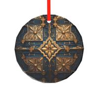 WBQLSL This decorative motif printed Christmas round glass pendant is perfect for Christmas, Halloween, and other holiday decorations.