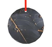 WBQLSL This Enchanted Plant Leaves printed Christmas round glass pendant is perfect for Christmas, Halloween, and other holiday decorations.