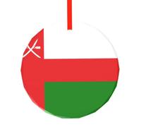WBQLSL This Flag of Oman printed Christmas round glass pendant is perfect for Christmas, Halloween, and other holiday decorations.