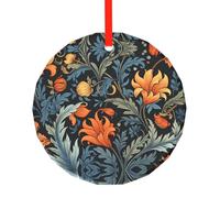 WBQLSL This floral patterns Christmas round glass pendant is perfect as a Christmas tree ornament, birthday, or anniversary gift.