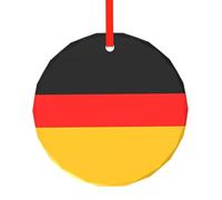 WBQLSL This germany flag printed Christmas round glass pendant is perfect for Christmas, Halloween, and other holiday decorations.