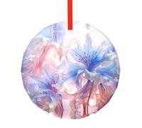 WBQLSL This hyacinthus printed Christmas round glass pendant is perfect as a Christmas tree ornament, birthday, or anniversary gift.