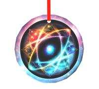 WBQLSL This Wonderful Universe printed Christmas round glass pendant is perfect as a Christmas tree ornament, birthday, or anniversary gift.