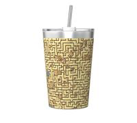 WBQLSL Treasure Maze Insulated Straw Cup Ideal for Gym use or Carrying on The go