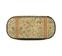 WBQLSL Treasure Maze Large capacity pencil bag, multi-layer partition stationery storage bag - unisex learning office supplies