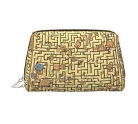 WBQLSL Treasure Maze Leather Makeup Bag Cosmetic Storage Bag Suitable for Carrying Cosmetics with You