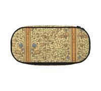 WBQLSL Treasure Maze Printed Pencil case - Multi-Layer partition Pencil case, Suitable for Storing Campus Office Stationery