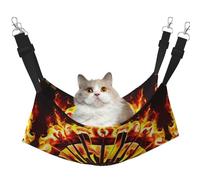 WBQLSL Turning The Flame Large Pattern pet Hammock - Sleeping Hammock for Cats, Ferrets, Puppies, Rabbits, Small Animals