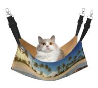 WBQLSL Turtles on The Beach Medium Printed cat cage Hanging Hammock - Suitable for Cats, Ferrets, Puppies, Rabbits, Small Animals