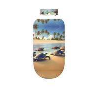 WBQLSL turtles on the beach Newborn Baby Swaddle Blanket Set, Breathable Sleeping Bag, Soft and Skin-Friendly