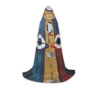 WBQLSL Two-headed bird pattern Patterned L Wizard Cape, Suitable for Adults & Teens Cosplay, Full Size Range S, M, L