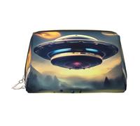 WBQLSL UFO Landing Leather Makeup Bag Cosmetic Storage Bag Suitable for Carrying Cosmetics with You