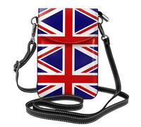 WBQLSL UK Flag Printed Crossbody Bag, Extended Adjustable Shoulder Strap, Multiple Compartments, Key and Cosmetic Storage Pouch