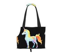 WBQLSL Unicorn Patterned Pet Travel Bag - Small Pet Shoulder Bag for Cars and People