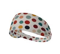WBQLSL Unisex-Adult Polka Dot Elastic Sports Headband, One Size, Polyester