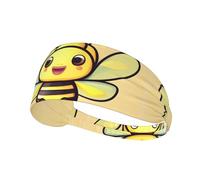 WBQLSL Unisex-Adult Yellow Bee Elastic Exercise Headband, One Size, Polyester, 22.5 mm Wide
